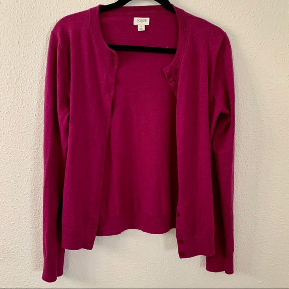 NWOT J.Crew Factory Fuchsia Cardigan Size SMALL - Picture 1 of 7